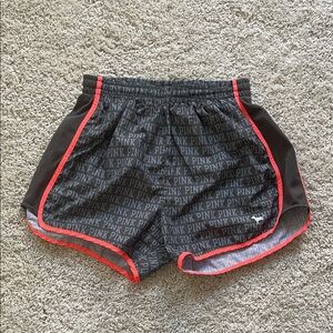 PINK Victoria's Secret Grey and Pink Athletic Shorts